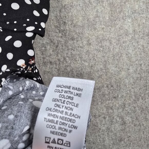 Maurices Womens Polka Dot Black Sleeveless Tank Top Size L Rayon Casual - Picture 5 of 8